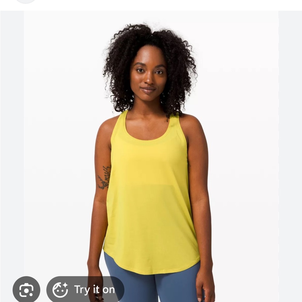 lululemon love tank yellow size 6